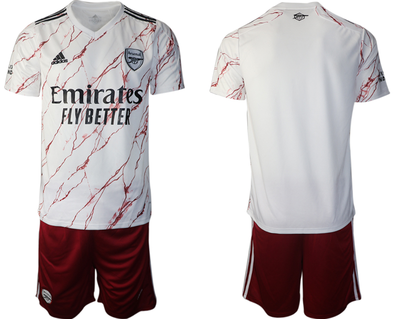 Men 2020-2021 club Arsenal away blank white Soccer Jerseys